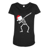 skeleton dabbing christmas Maternity Scoop Neck T-shirt