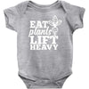eat plants lift heavy Baby Bodysuit