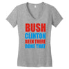 bush clinton large Women's V-Neck T-Shirt