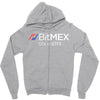 100x or gtfo bitmex edition white logo Zipper Hoodie