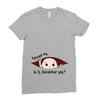 December Peeking Out Baby Girl Ladies Fitted T-Shirt