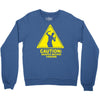 caution shapes being thrown printed Crewneck Sweatshirt