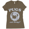 pugs not drugs Ladies Fitted T-Shirt