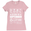 Born In September Ladies Fitted T-Shirt
