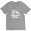 buddy f&auml;ngt nur gro&szlig;e fische funny V-Neck Tee