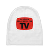 as seen in front of the the tv Baby Beanies