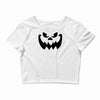 evil pumpkin face halloween costume Crop Top