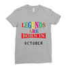 legends are born october Ladies Fitted T-Shirt