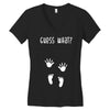 Guess What Baby Inside Pregnancy Announcement Women's V-Neck T-Shirt