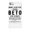want a better texas black iPhone 7 Case