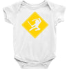 ninja crossing sign Baby Onesie