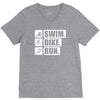 v6 swim bike run V-Neck Tee