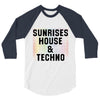 Sunrises House &amp; Techno 3/4 Sleeve Shirt