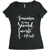 feminism is my second favorite f word Women's Triblend Scoop T-shirt