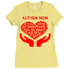 autism mom my heart Ladies Fitted T-Shirt