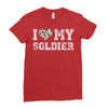 i love my soldier hunter camouflage Ladies Fitted T-Shirt