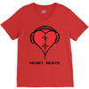 heart beats V-Neck Tee