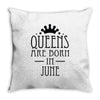 queens are born in june (2) Throw Pillow