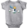 mighty hero atop a chicken Baby Onesie
