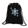 skull snowflakes alternative christmas jumper Drawstring Bags