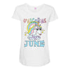 unicorns are born in june cute unicorn Maternity Scoop Neck T-shirt