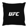 ufc white logo Throw Pillow