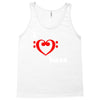 i love heart bass guitar music Tank Top