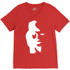 sax player lady face optical illusion V-Neck Tee