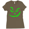 scary pumpkin halloween Ladies Fitted T-Shirt