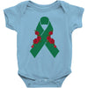 liver ribbon and rose Baby Bodysuit