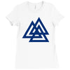 valknutr knoten der gefallenen odin nordisch symbol aspekte wotan Ladies Fitted T-Shirt