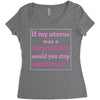 If My Uterus Women's Triblend Scoop T-shirt