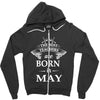 the best teachers are born in may Zipper Hoodie