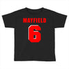 baker mayfield new jersey number Toddler T-shirt
