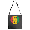 rasta lion head reggae dub step music dance Adjustable Strap Totes
