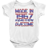 made in 1967 50 years of being awesome Baby Onesie
