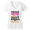 Class of 2017 Proud Sister Graduation Women's V-Neck T-Shirt