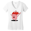 marshmallow prend feu Women's V-Neck T-Shirt