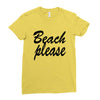 beach please Ladies Fitted T-Shirt