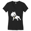 bulldog Women's V-Neck T-Shirt