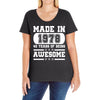made in 1978 40 years of being awesome Ladies Curvy T-Shirt