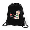 Cute Baby Painter's Dad Love Drawstring Bags