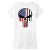 skull u.s.a. back Women's V-Neck T-Shirt