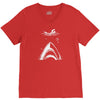 shark attack swimmer V-Neck Tee