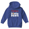 christmas dogs and paws Youth Hoodie