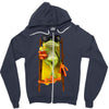 frog funny cocktail Zipper Hoodie