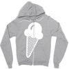 ice cream cone funny Zipper Hoodie