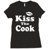 kiss the cook chef Ladies Fitted T-Shirt