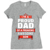 proud dad son Ladies Fitted T-Shirt