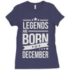 legends are born in december Ladies Fitted T-Shirt
